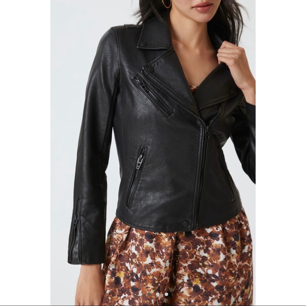 BLANKNYC Faux Leather Moto Jacket Size M